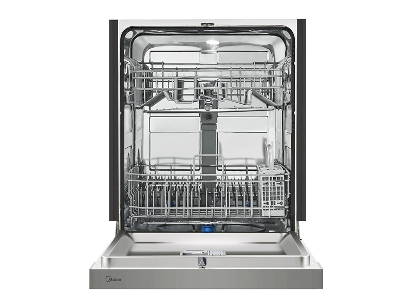 24" Midea 52 dBA Front Control Dishwasher with Interior Light - MDF24P2BST