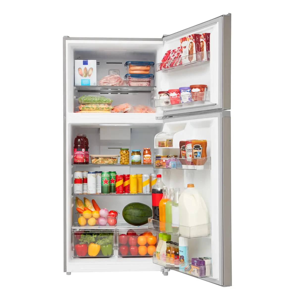 30" Midea 20.5 Cu. Ft. Top Mount Freezer Refrigerator - MRT21D2BST