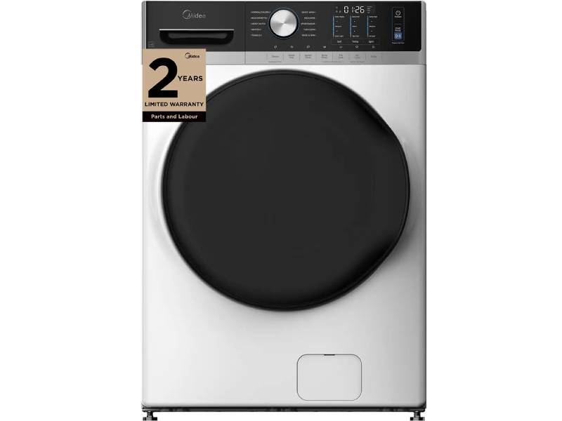 27" Midea 5.2 Cu. Ft. Front Loading Washer With Steam Care - MLHW52S7AWW