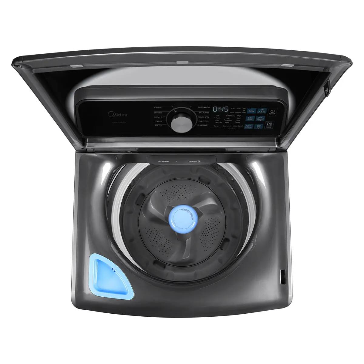 27" Midea 5.1 Cu. Ft. Smart Agitator Washer - MLTW51A2BGG